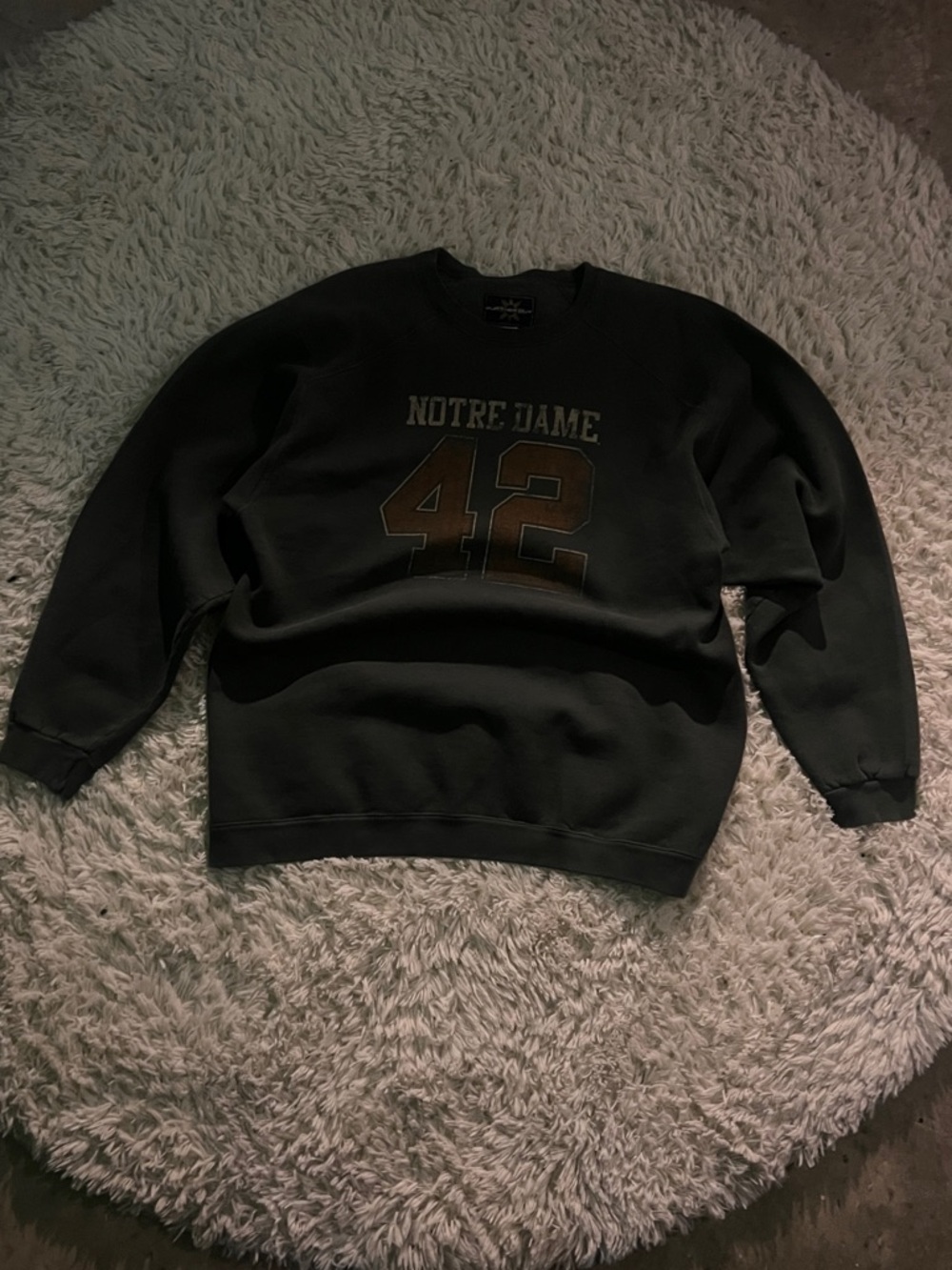 Notre Dame 42 Black Crewneck Sweatshirt - Classic Collegiate Pullover